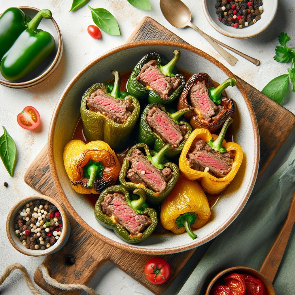 Savor Easy Keto Stuffed Peppers with Flavorful Beef