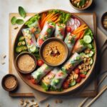 Fresh Rice Paper Rolls with a Zesty Peanut Sauce Twist
