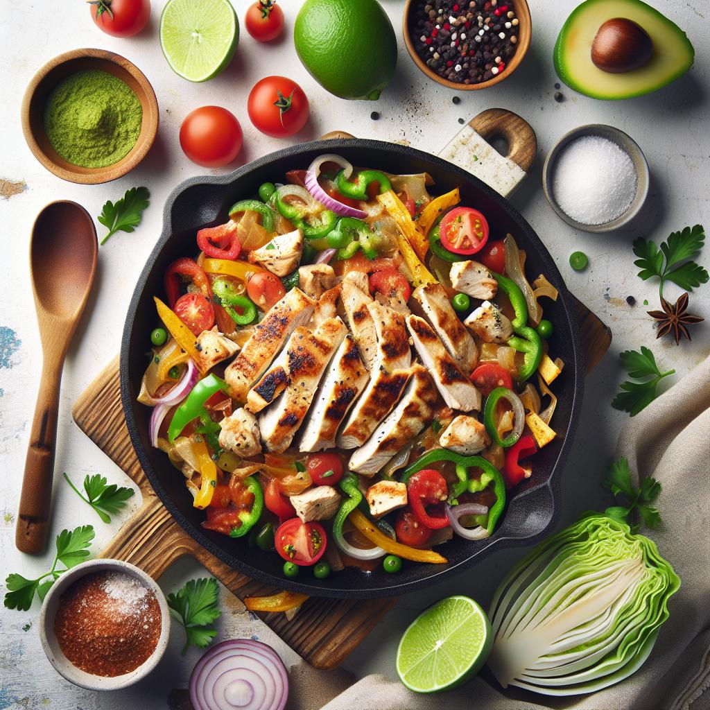 Sizzle & Savor: Low-Carb Keto Chicken Fajita Skillet Delight