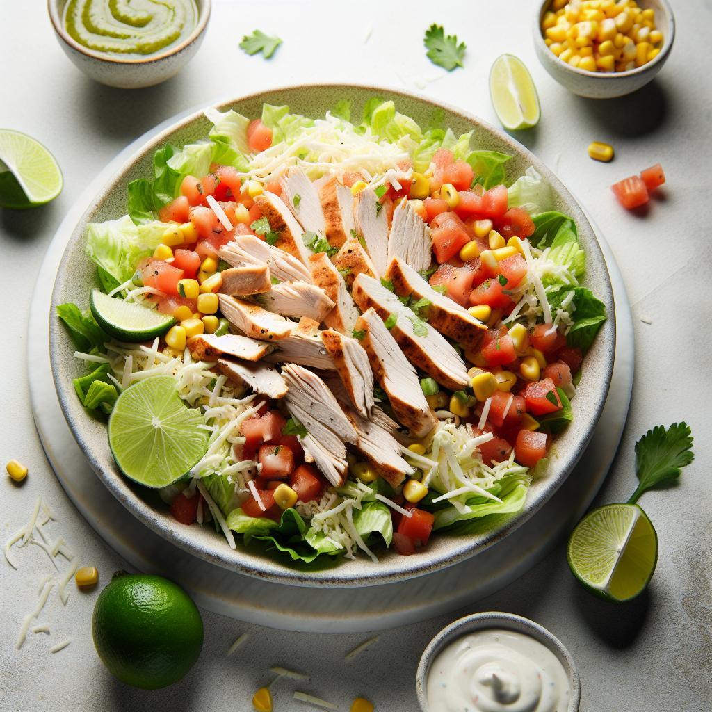 Zesty Turkey Taco Salad with Refreshing Lime Dressing