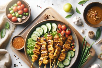 Grilled Chicken Satay with Irresistible Spicy Peanut Sauce
