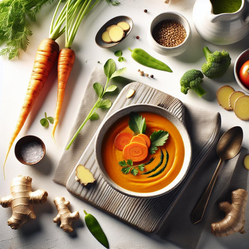 Warm Up with Zesty Roasted Carrot and Ginger Soup Delight