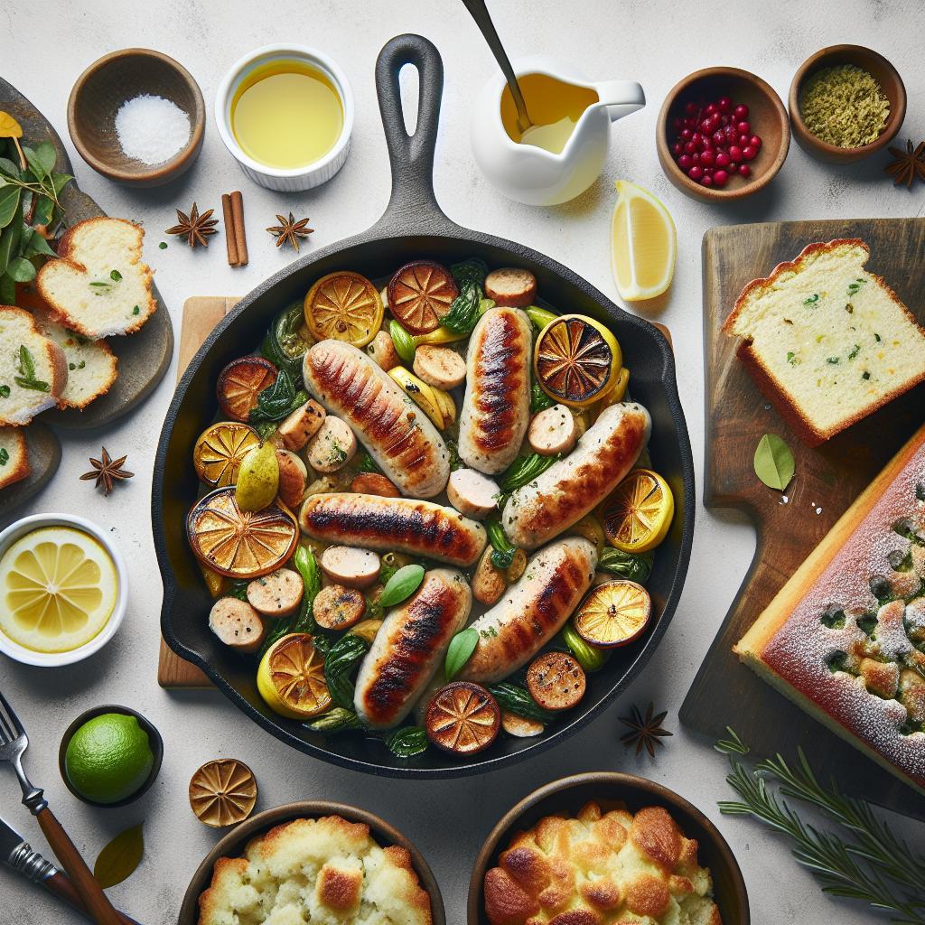 Savor Flavor: Turkey Sausage Skillet & Zesty Lemon Loaf