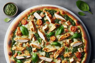 Savor the Flavor: Irresistible Chicken Pesto Pizza Delight