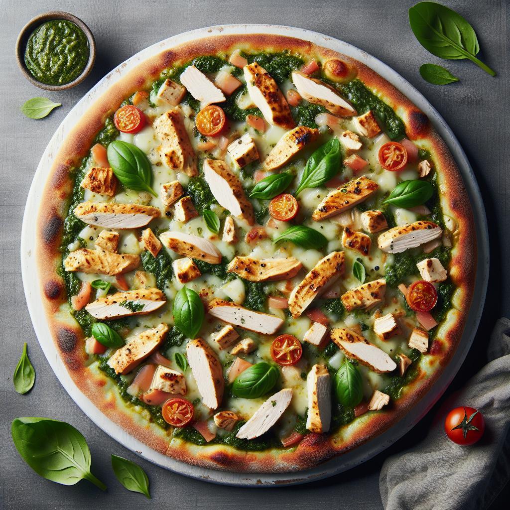 Savor the Flavor: Irresistible Chicken Pesto Pizza Delight