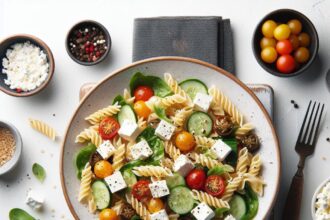 Mediterranean Delight: Greek Pasta Salad with Feta Flair