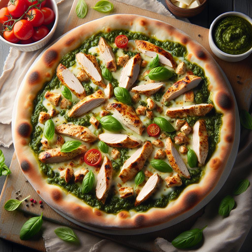 Savor the Flavor: Irresistible Chicken Pesto Pizza Delight