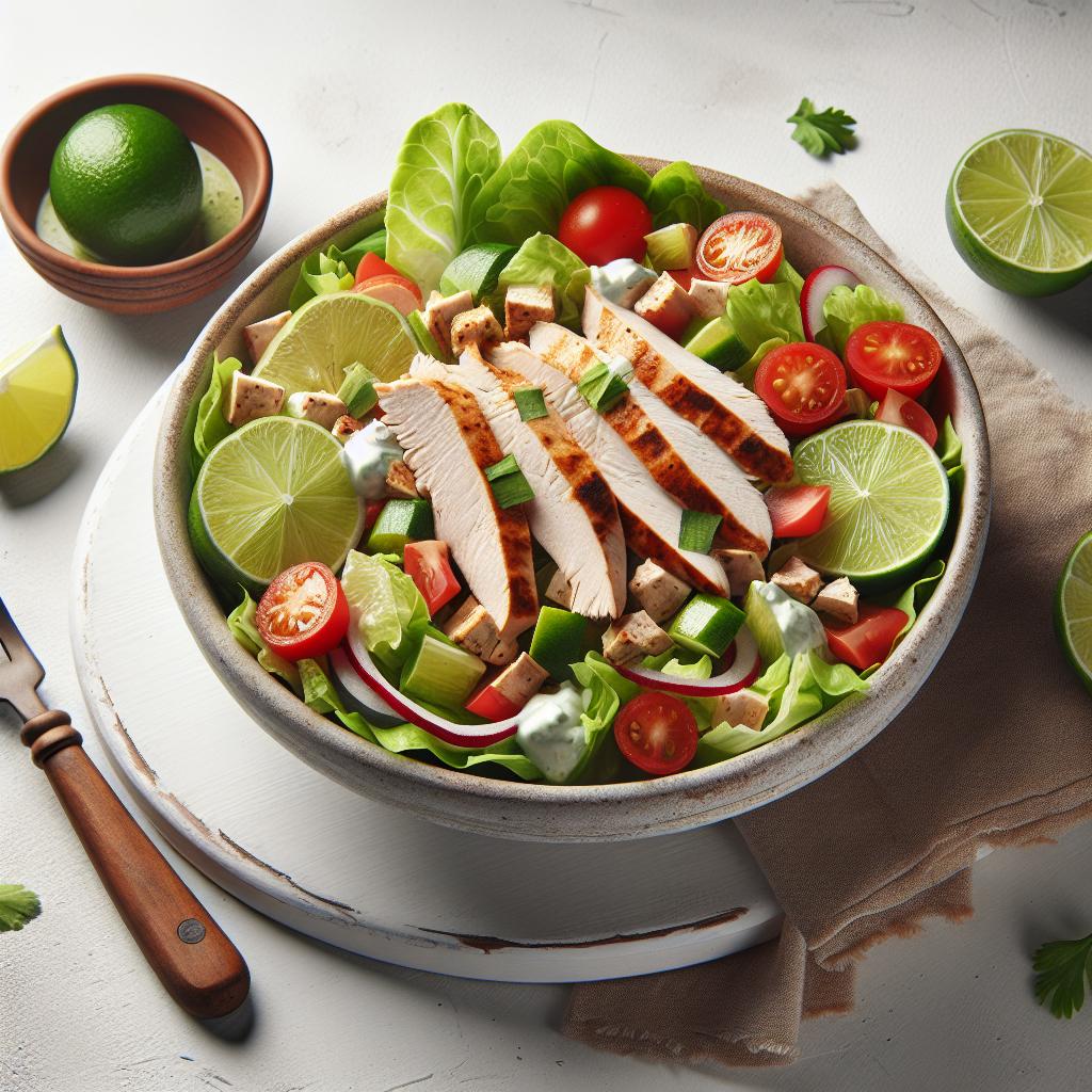Zesty Turkey Taco Salad with Refreshing Lime Dressing