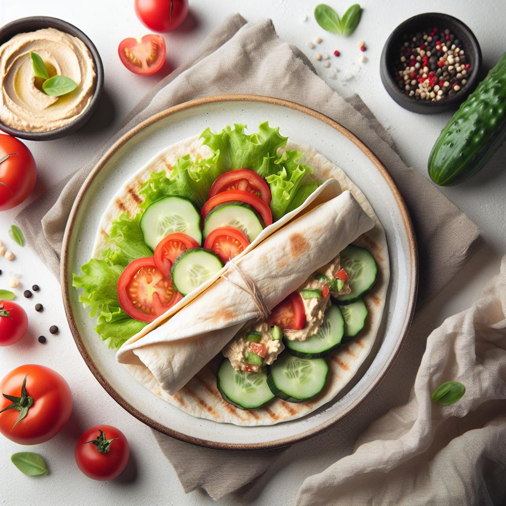 Wholesome Homemade Hummus & Veggie Wraps to Savor