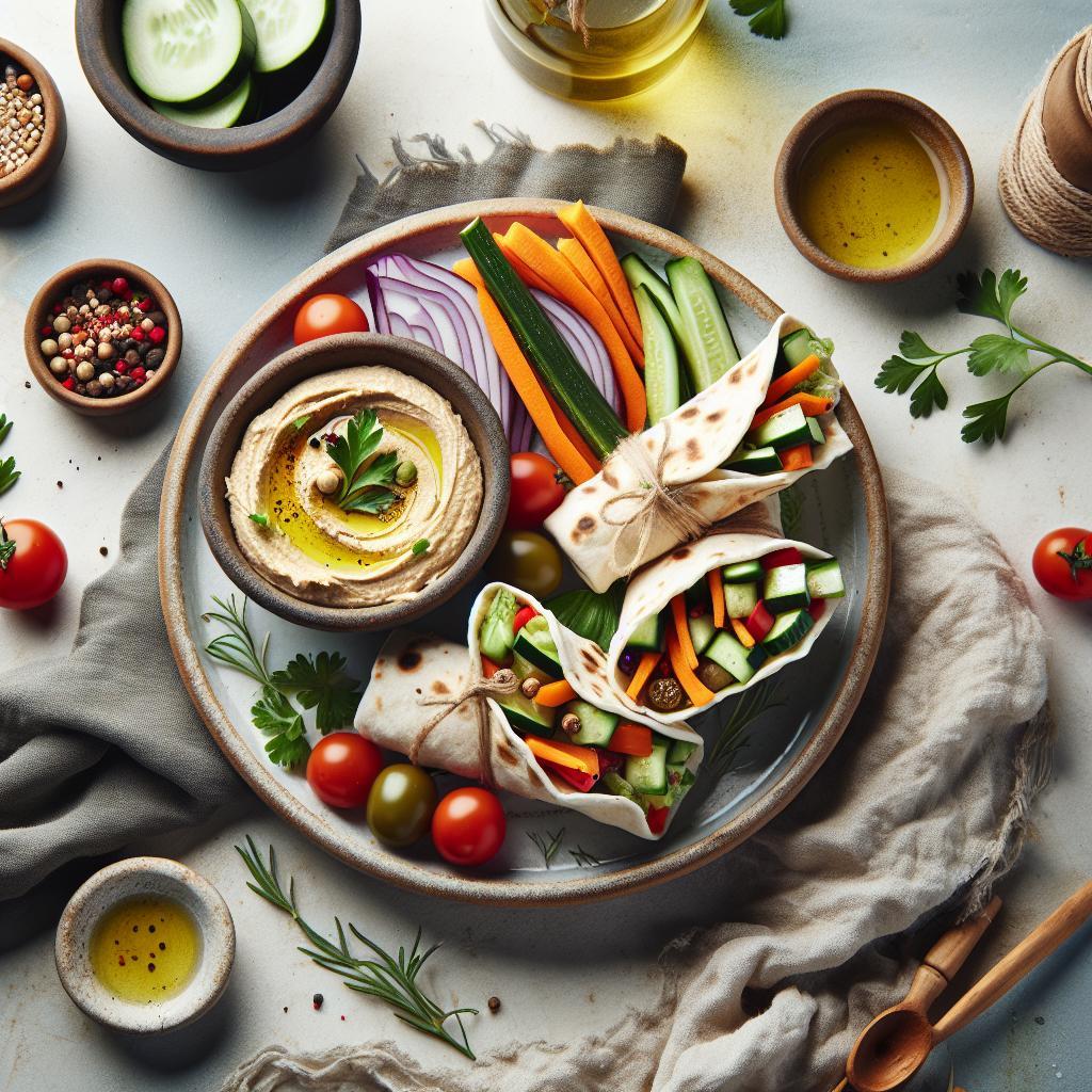 Wholesome Homemade Hummus & Veggie Wraps to Savor