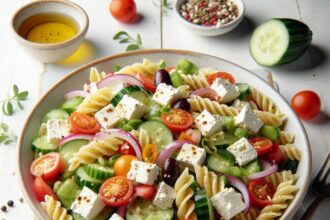 Mediterranean Delight: Greek Pasta Salad with Feta Cheese