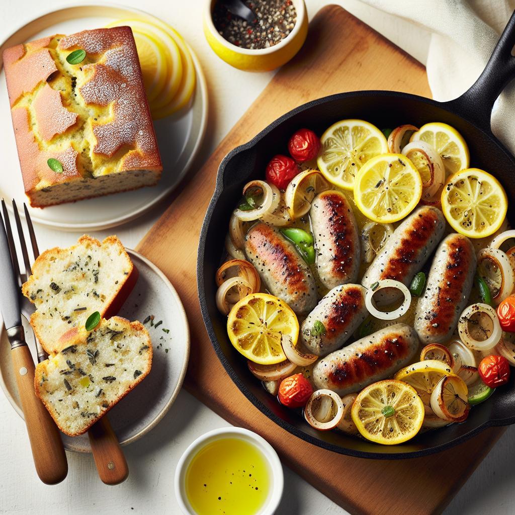 Savory Turkey Sausage Skillet & Zesty Lemon Poppy Loaf Recipe