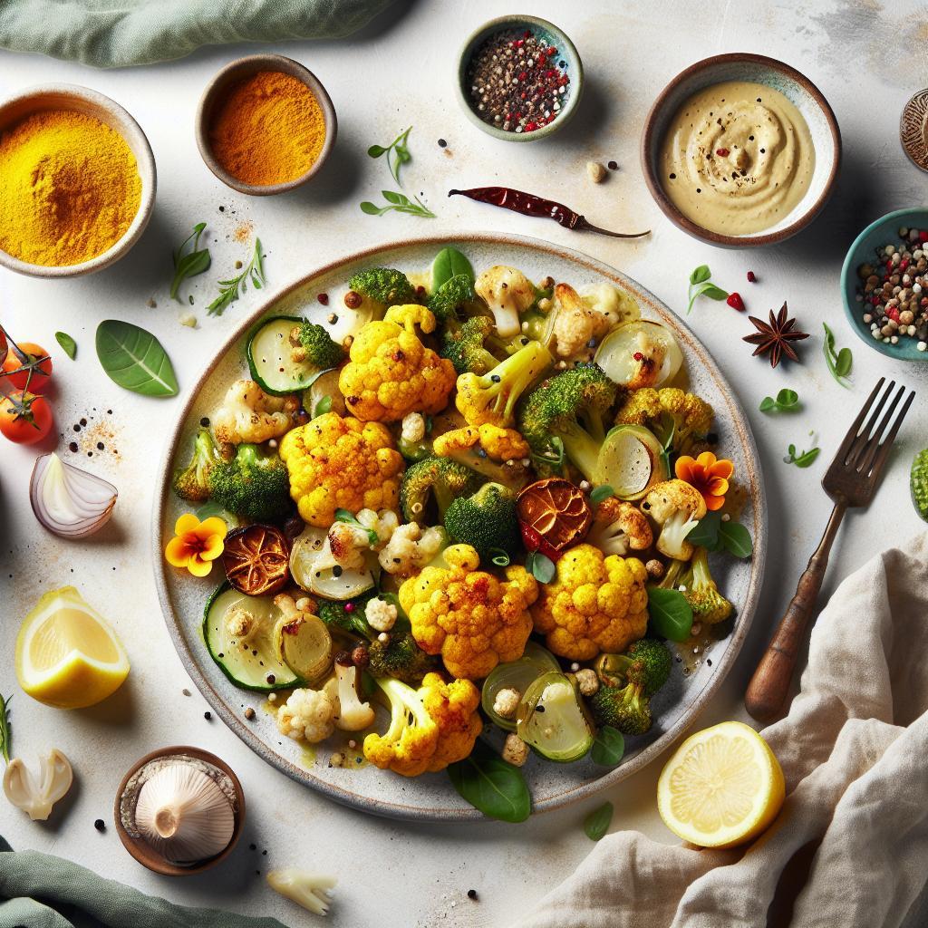 Golden Glow: Roasted Cauliflower Infused with Turmeric Magic
