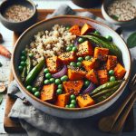 Nutritious Delight: Roasted Sweet Potato and Quinoa Bowl