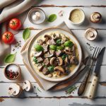 Savor the Classic: Creamy Beef Stroganoff with Mushrooms