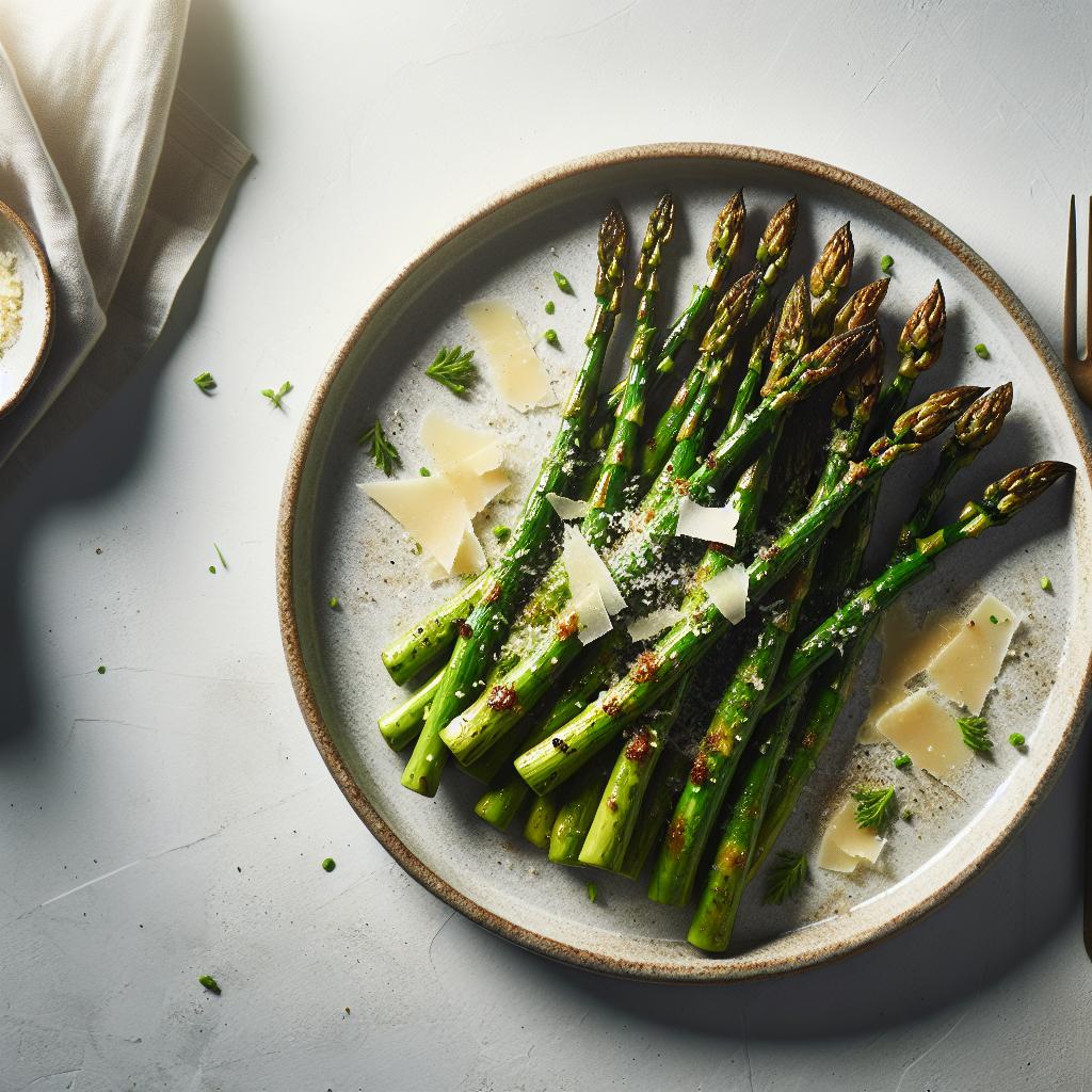 Crisp & Savory: Roasted Asparagus with Parmesan Delight