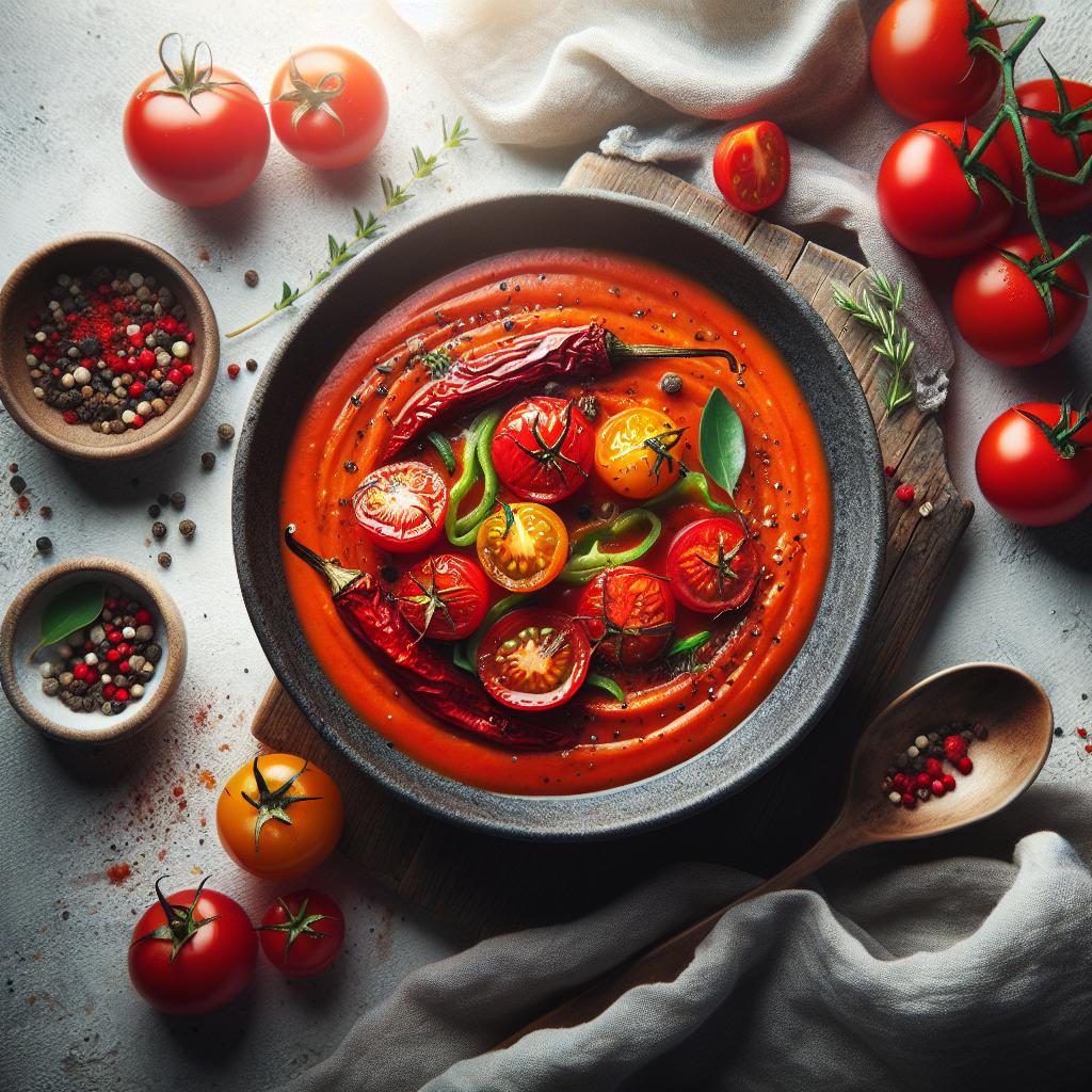 Savor the Flavor: Roasted Tomato & Red Pepper Soup Delight
