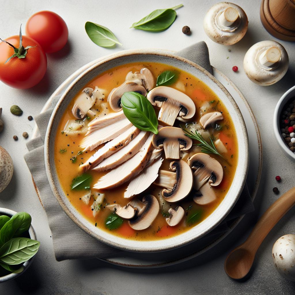 Savor the Blend: Turkey and Mushroom Soup Uncovered