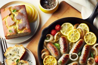 Savory Turkey Sausage Skillet & Zesty Lemon Poppy Loaf Recipe