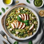 Indulge in Creamy Pesto Chicken Pasta: A Flavorful Delight