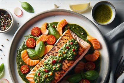 Savor the Flavor: Perfect Baked Salmon with Fresh Pesto