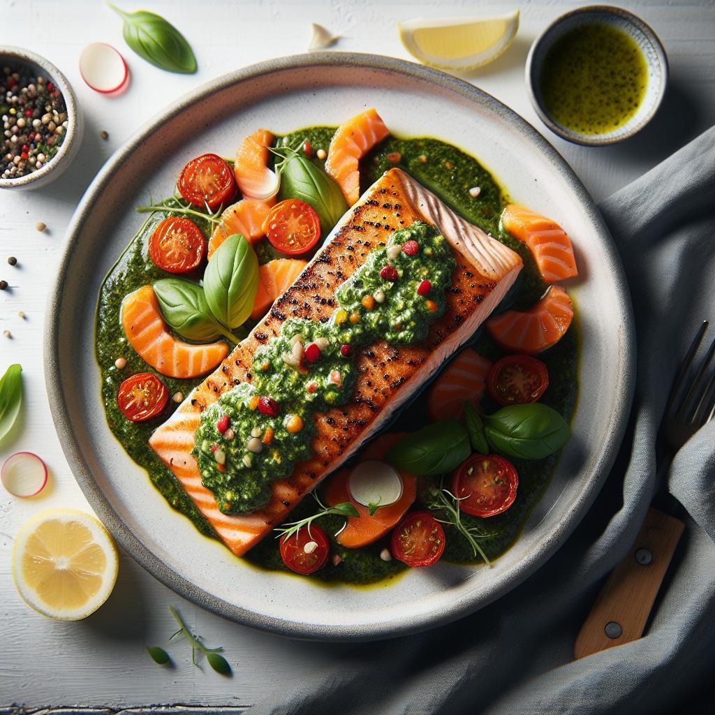 Savor the Flavor: Perfect Baked Salmon with Fresh Pesto