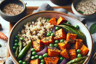 Nutritious Delight: Roasted Sweet Potato and Quinoa Bowl