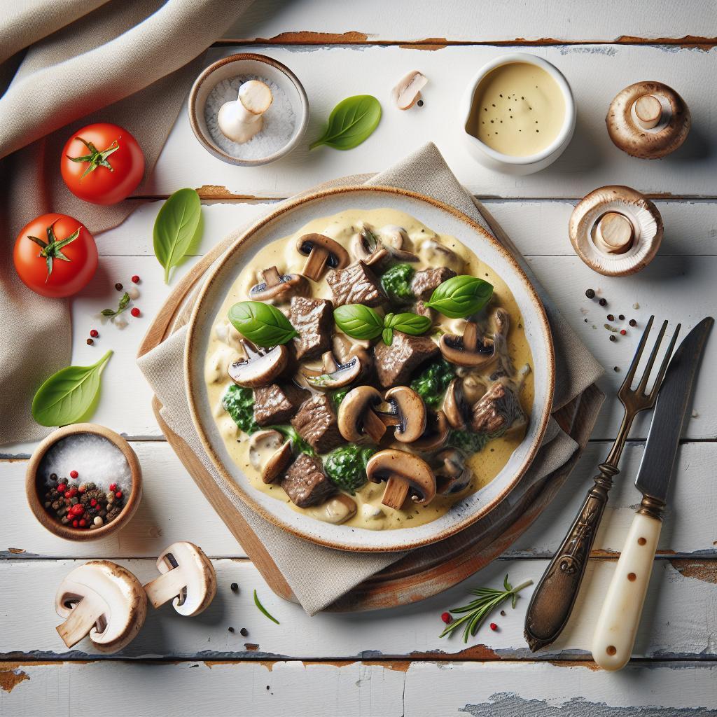 Savor the Classic: Creamy Beef Stroganoff with Mushrooms