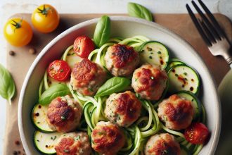 Wholesome Turkey Meatballs with Zucchini Noodle Delight