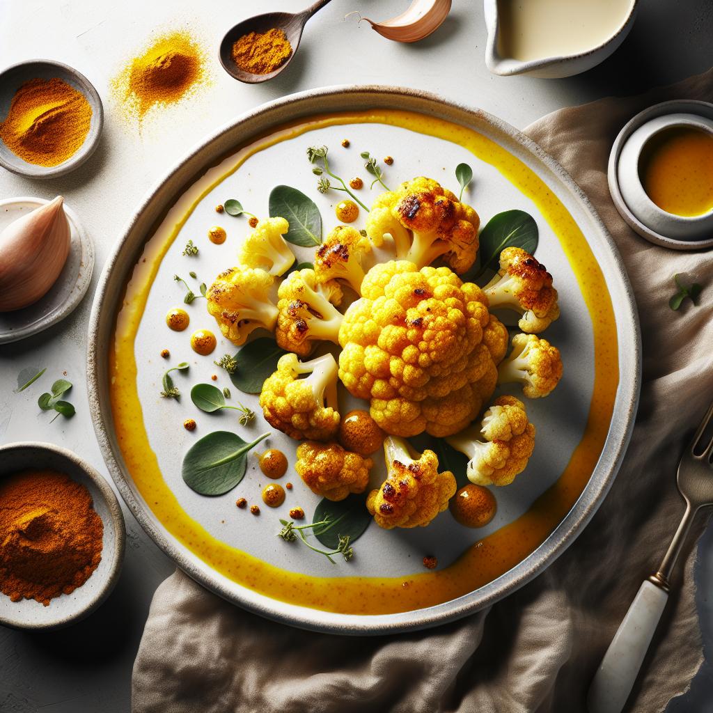 Golden Glow: Roasted Cauliflower Infused with Turmeric Magic